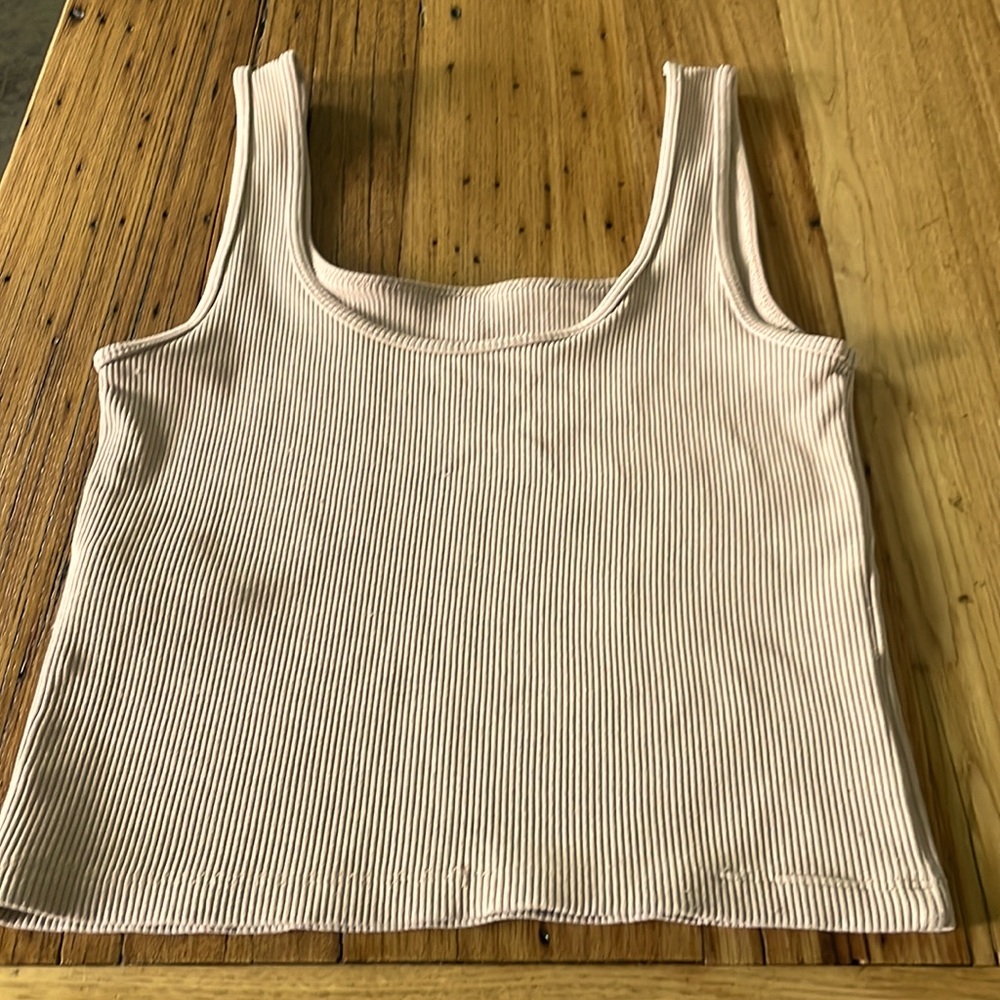 Abercrombie & Fitch Size Small Tan Ribbed Tank - Picture 2 of 8